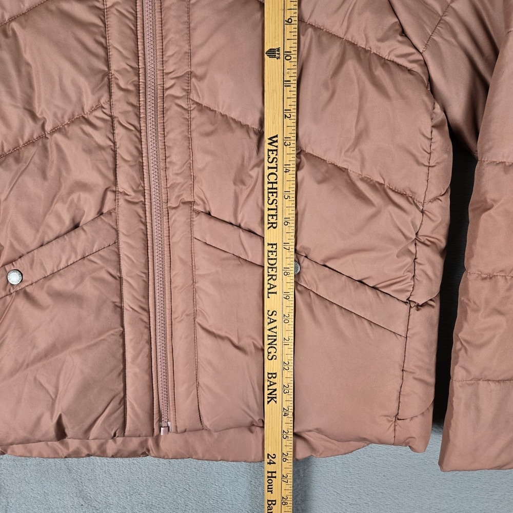 BARBOUR Cabot Quilted Puffer Jacket Womens 10 Rose Blush Full Zip Pockets - Picture 8 of 9